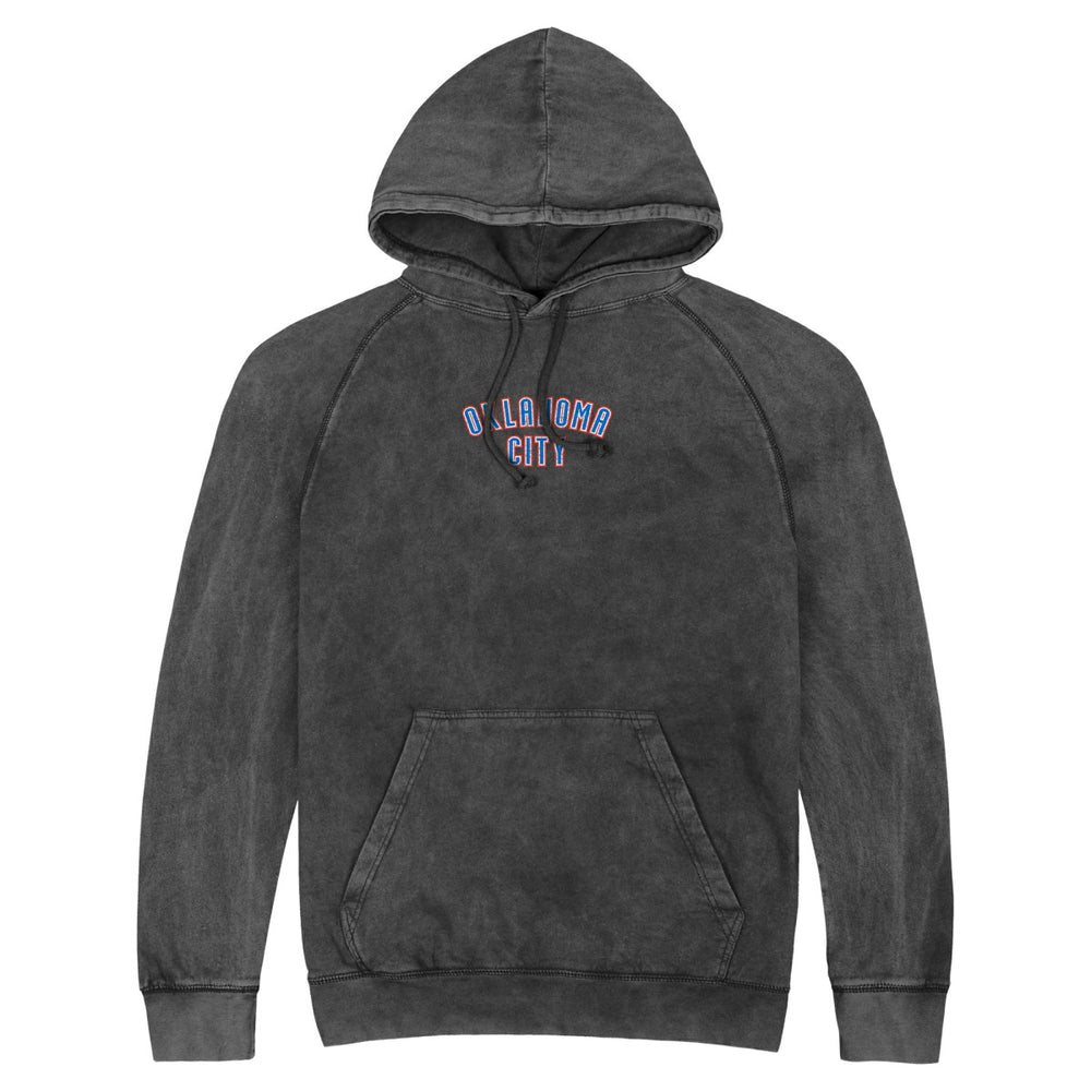 Oklahoma City Thunder Stadium Essentials Unisex Get Back Vintage Raglan Hoodie Black - NBA