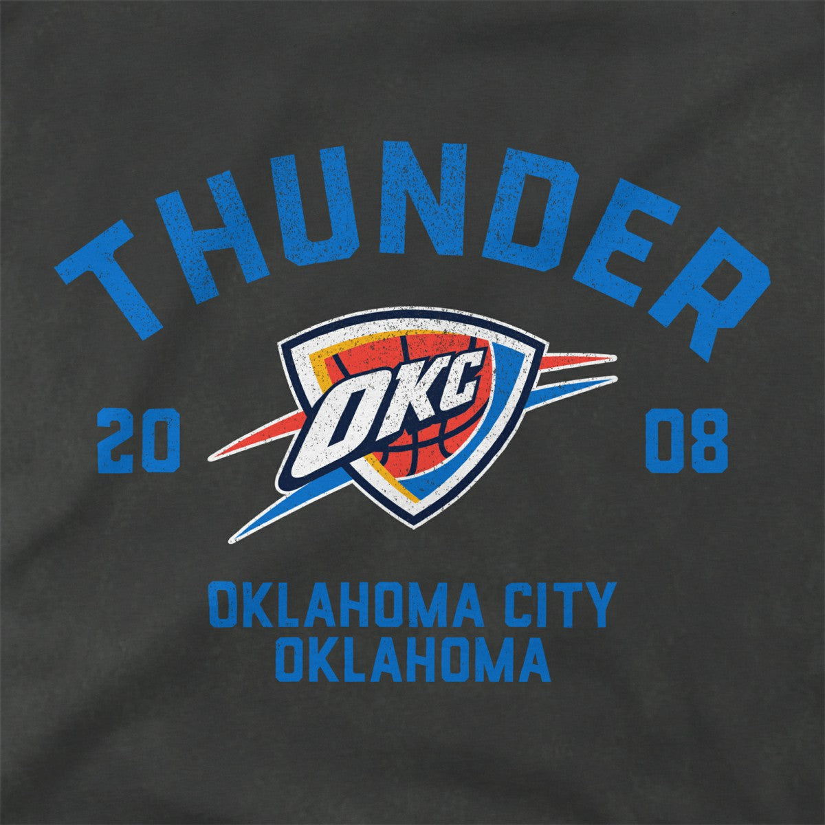 Oklahoma City Thunder Stadium Essentials Unisex Get Back Vintage Raglan Hoodie Black - NBA
