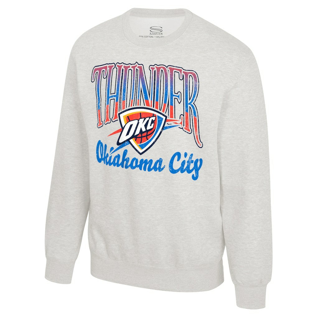 Oklahoma City Thunder Stadium Essentials Unisex Sky High Fleece Sweatshirt Oatmeal - NBA