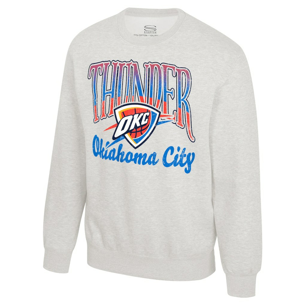 Oklahoma City Thunder Stadium Essentials Unisex Sky High Fleece Sweatshirt Oatmeal - NBA