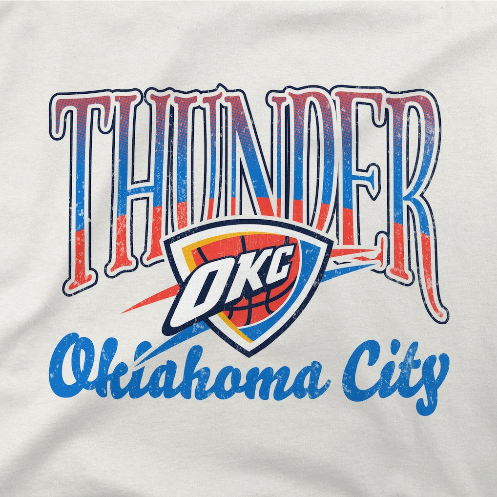 Oklahoma City Thunder Stadium Essentials Unisex Sky High Fleece Sweatshirt Oatmeal - NBA