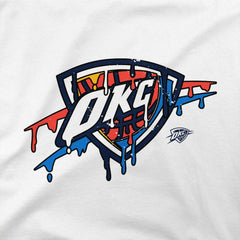 Oklahoma City Thunder Stadium Essentials Women's Ice Cream Cropped Hoodie White - NBA