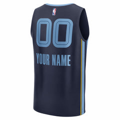 Memphis Grizzlies Youth Fastbreak Custom Jersey Icon Edition Navy - NBA