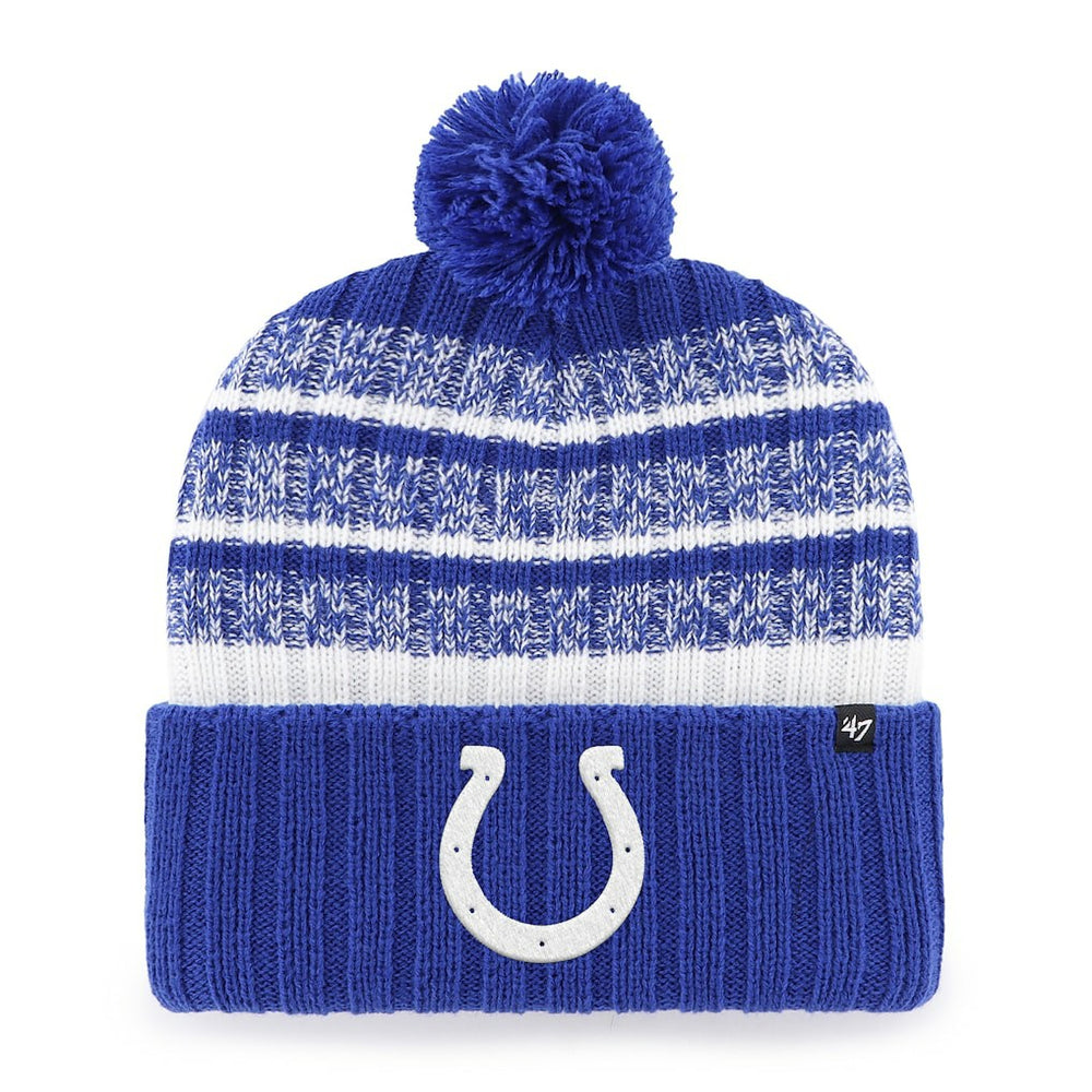 Indianapolis Colts '47 Tavern Cuffed Knit Hat with Pom Royal/White | 47 brand