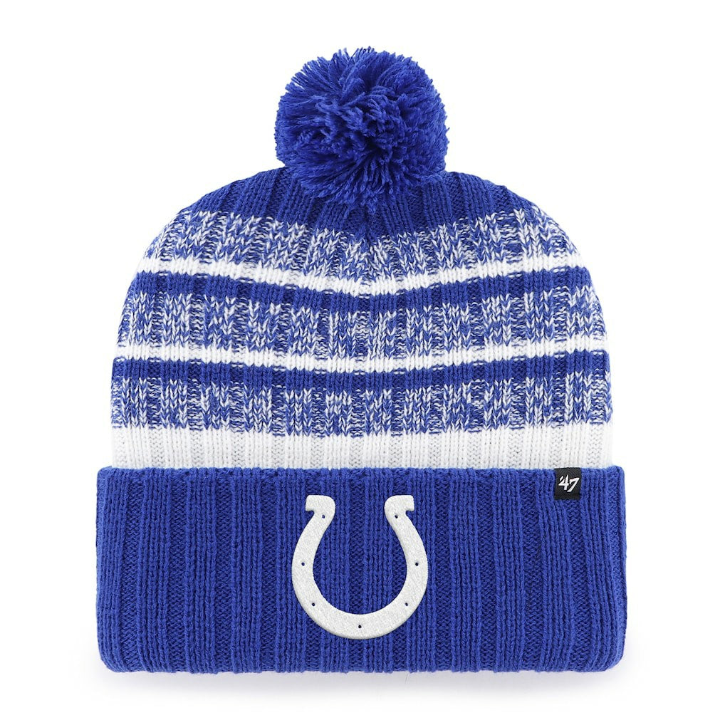 Indianapolis Colts '47 Tavern Cuffed Knit Hat with Pom Royal/White | 47 brand