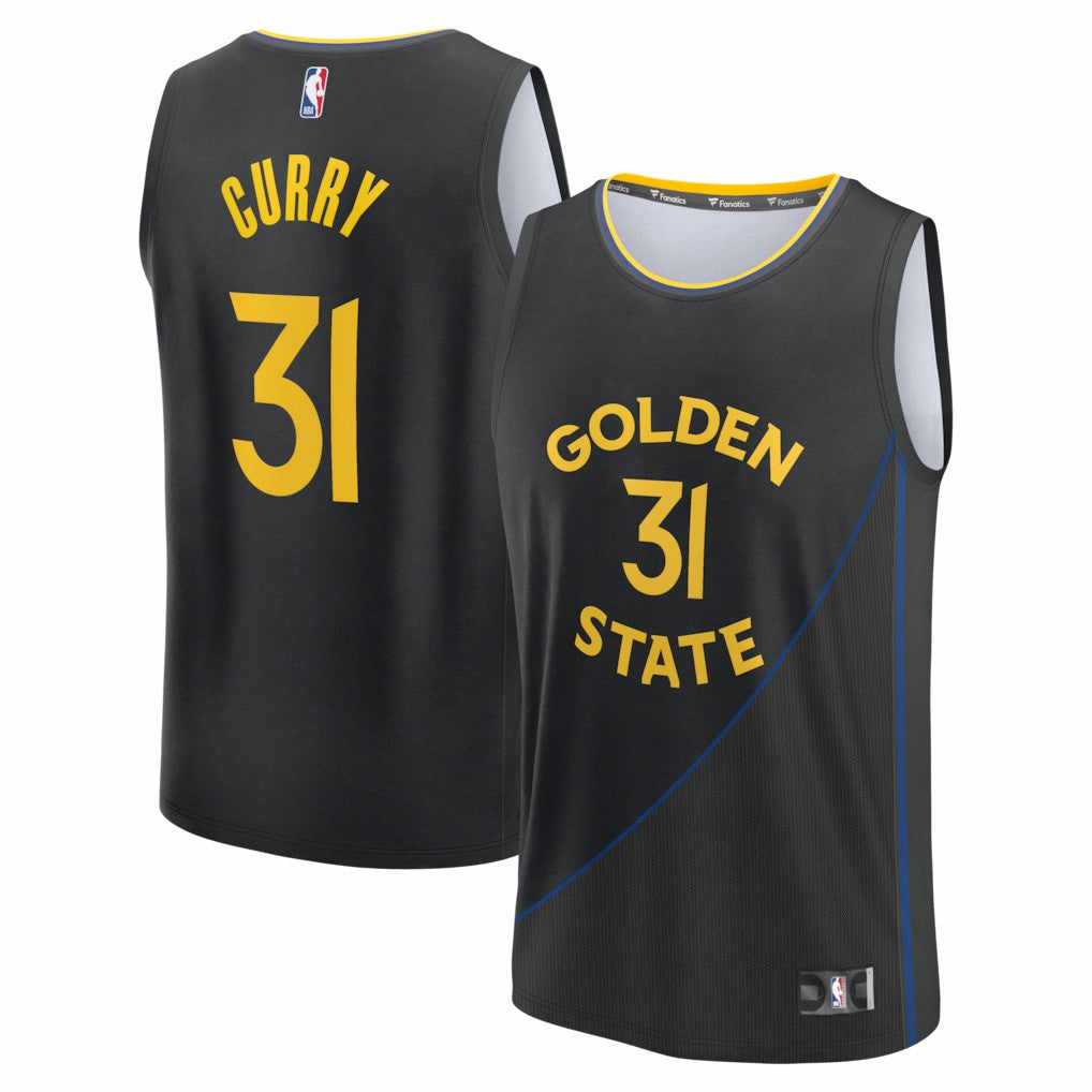 Seth Curry Golden State Warriors Fast Break Replica Player Jersey Statement Editi- Black - NBA