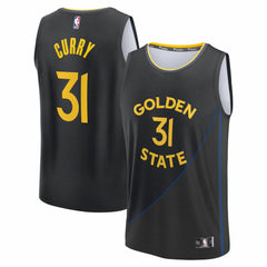 Seth Curry Golden State Warriors Fast Break Replica Player Jersey Statement Editi- Black - NBA