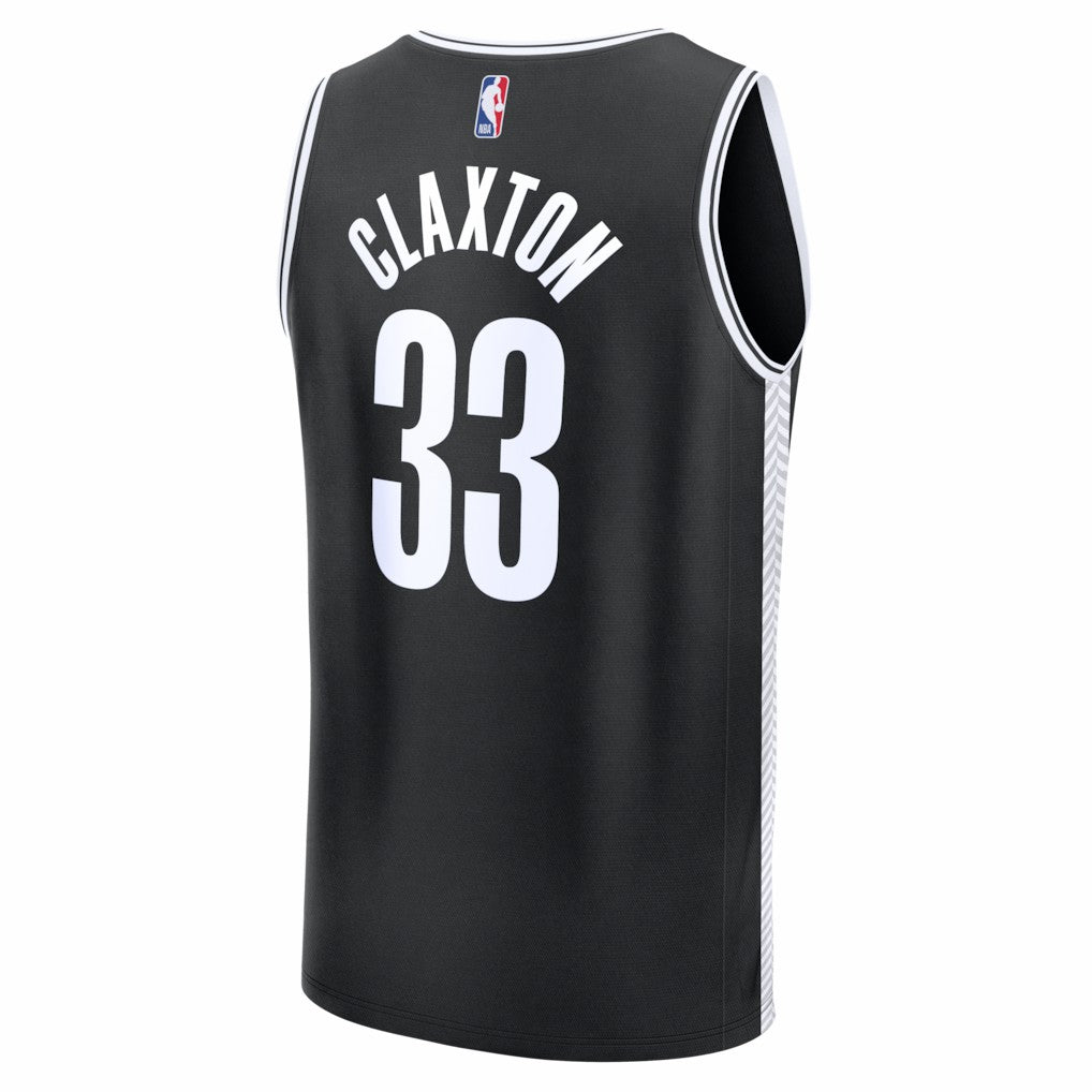 Nic Claxton Brooklyn Nets Fast Break Replica Jersey Black Icon Edition - NBA