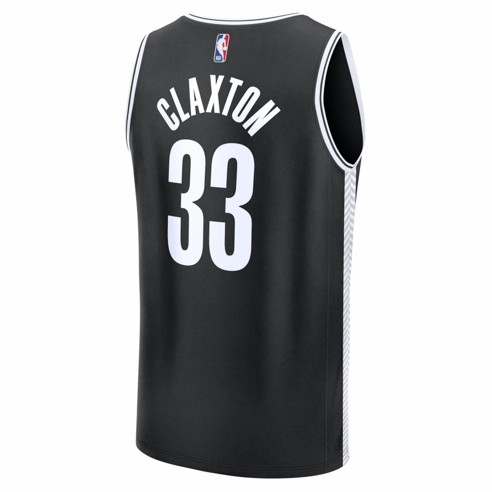 Nic Claxton Brooklyn Nets Fast Break Replica Jersey Black Icon Edition - NBA