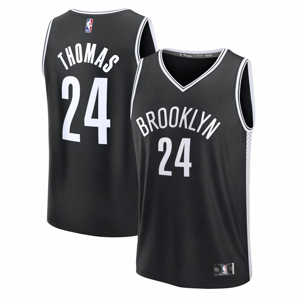 Cam Thomas Brooklyn Nets Fast Break Replica Jersey Black Icon Edition - NBA