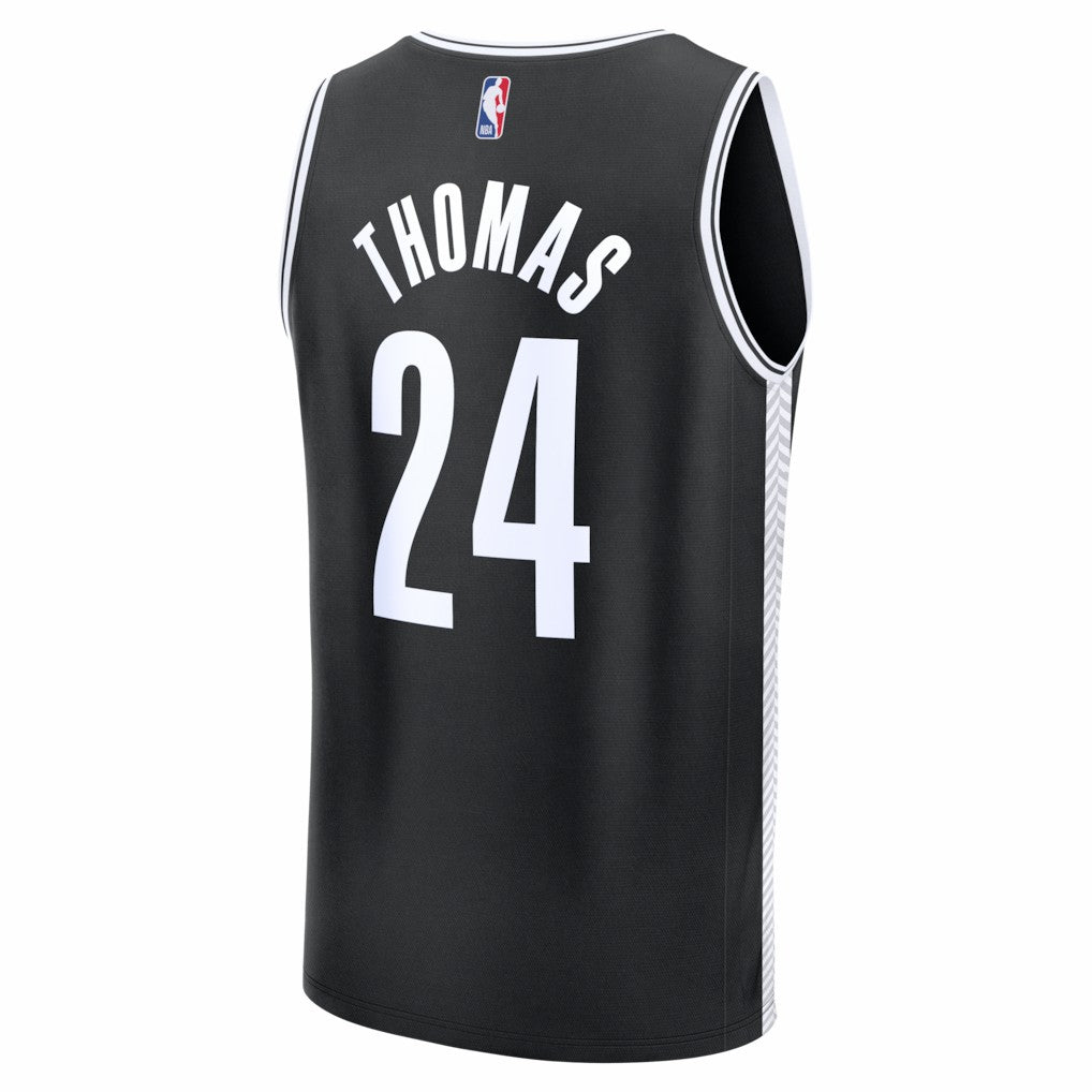 Cam Thomas Brooklyn Nets Fast Break Replica Jersey Black Icon Edition - NBA