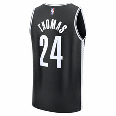 Cam Thomas Brooklyn Nets Fast Break Replica Jersey Black Icon Edition - NBA