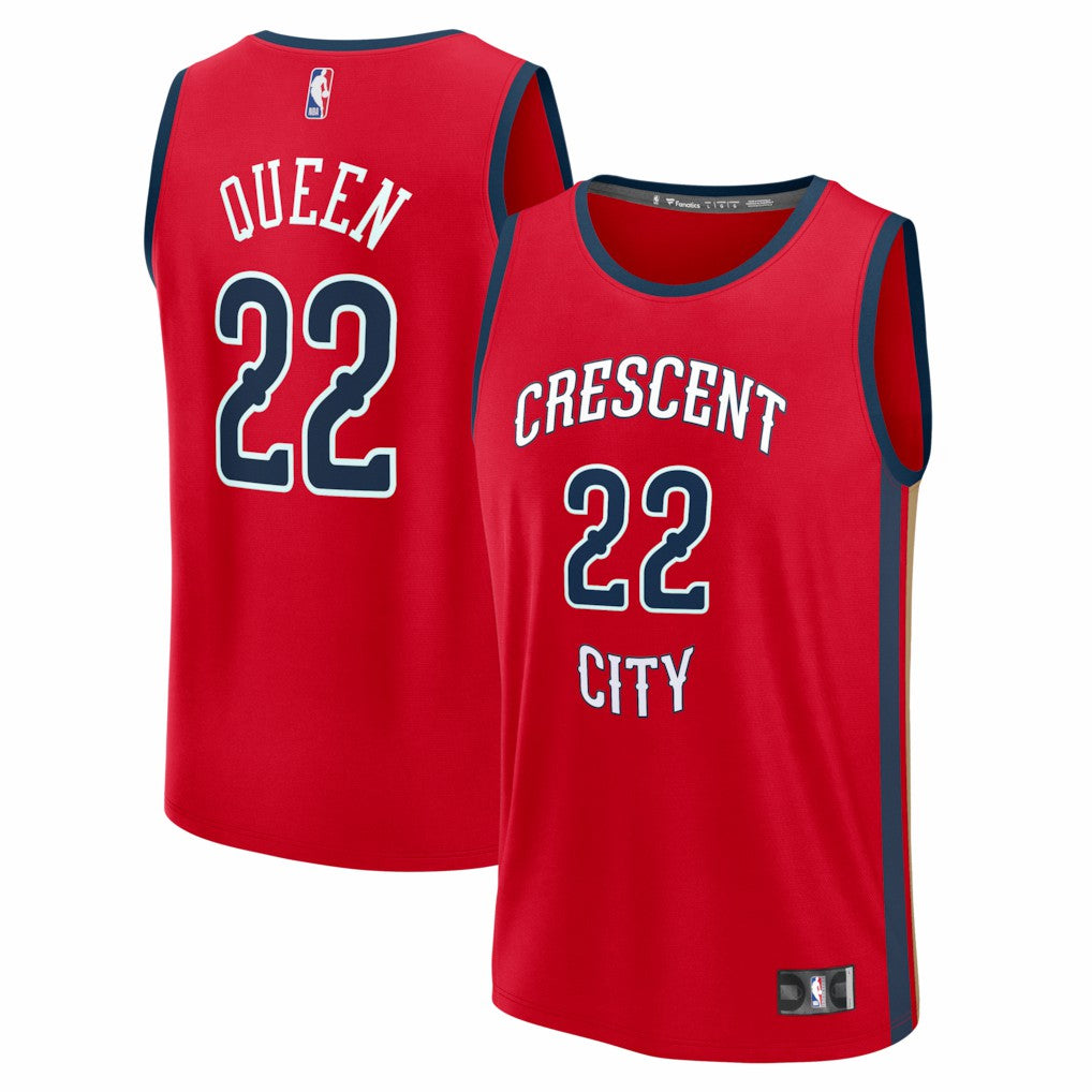 Derik Queen New Orleans Pelicans Fast Break Replica Player Jersey Statement Edition Red - NBA