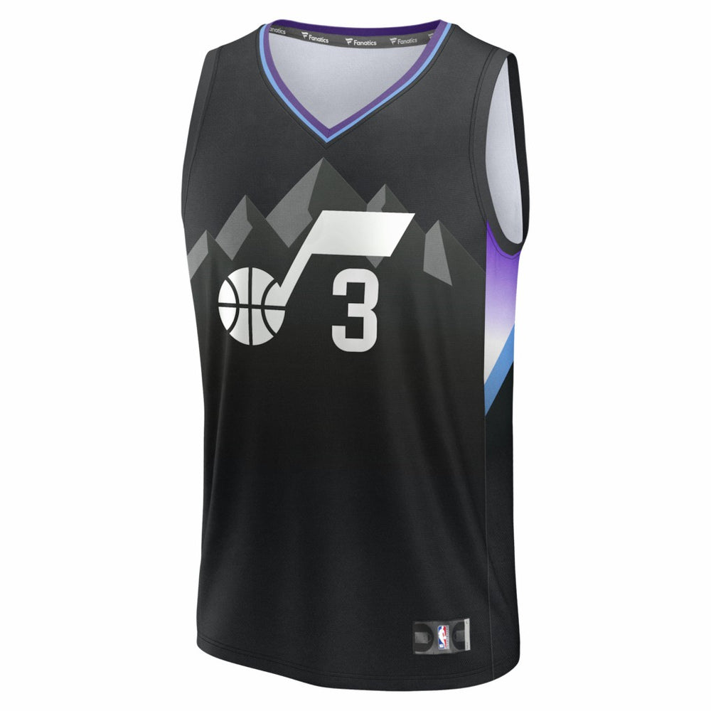 Keyonte George Utah Jazz Fast Break Replica Jersey Statement Edition Black - NBA
