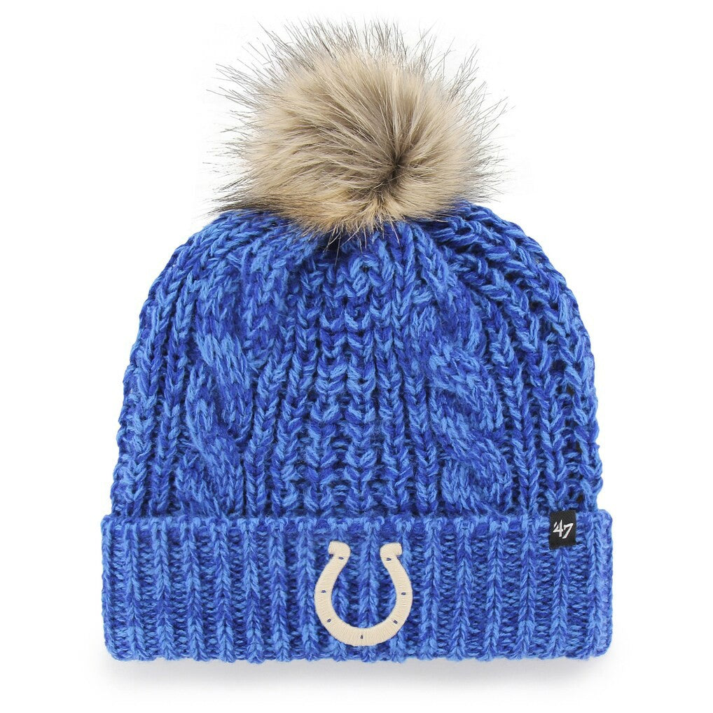 Indianapolis Colts '47 Women's Meeko Cuffed Knit Hat with Pom Royal | 47 brand