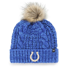 Indianapolis Colts '47 Women's Meeko Cuffed Knit Hat with Pom Royal | 47 brand