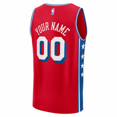Philadelphia 76ers Fastbreak Custom Jersey Statement Edition Red - NBA