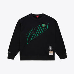 Boston Celtics Women's Hardwood Classics Script Lightweight Sweatshirt Black - NBA