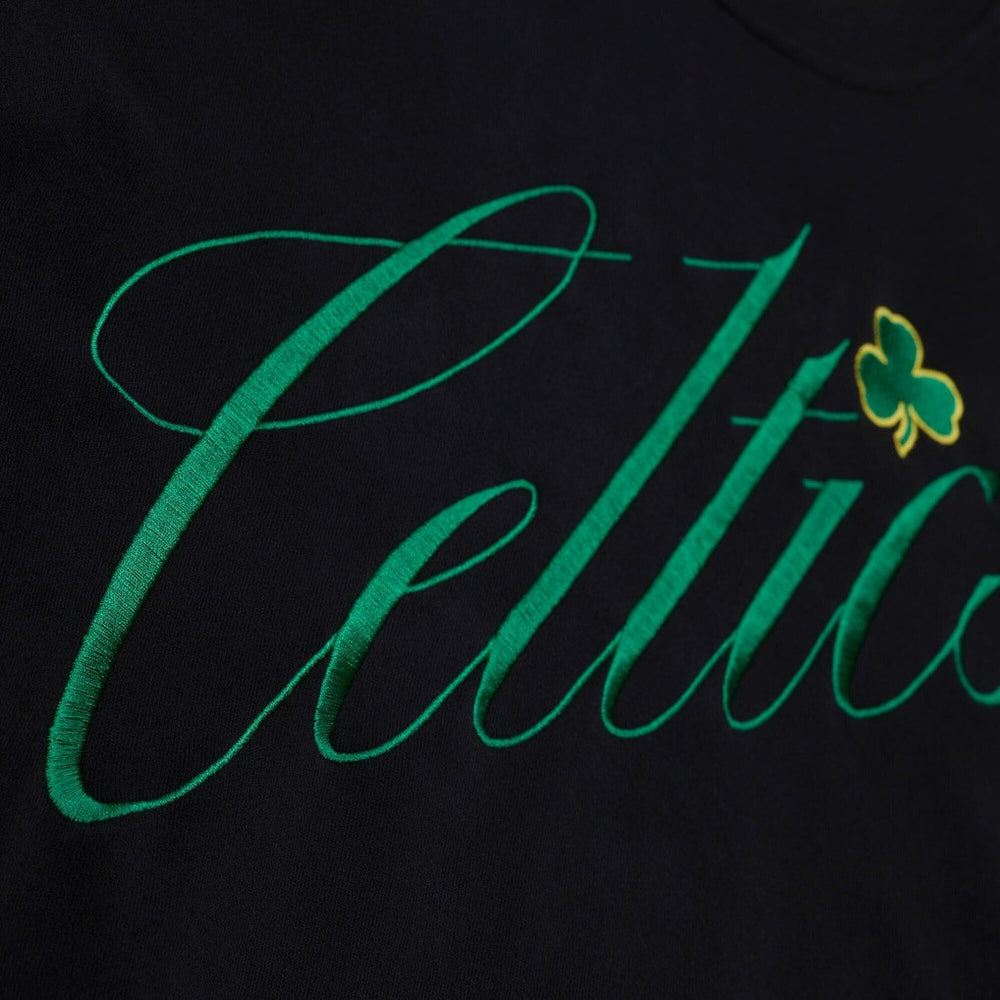 Boston Celtics Women's Hardwood Classics Script Lightweight Sweatshirt Black - NBA