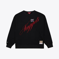 Denver Nuggets Women's Hardwood Classics Script Lightweight Sweatshirt Black - NBA