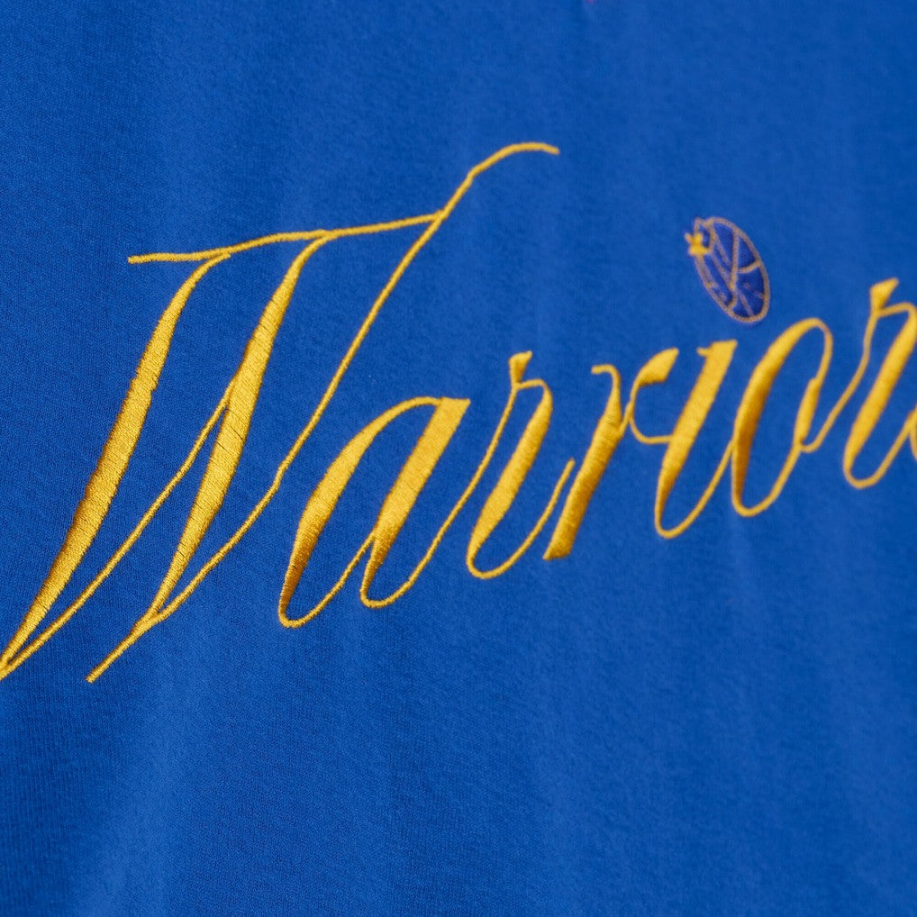 Golden State Warriors Women's Hardwood Classics Script Lightweight Sweatshirt Royal - NBA