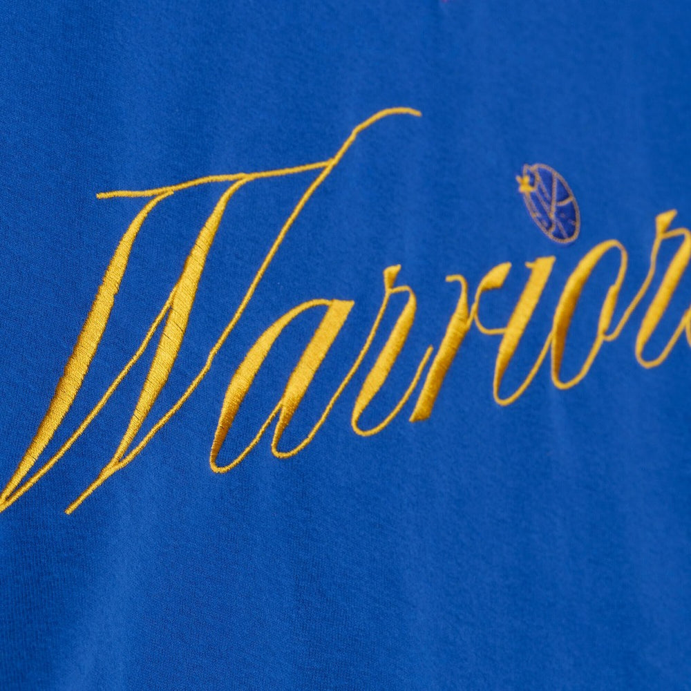 Golden State Warriors Women's Hardwood Classics Script Lightweight Sweatshirt Royal - NBA