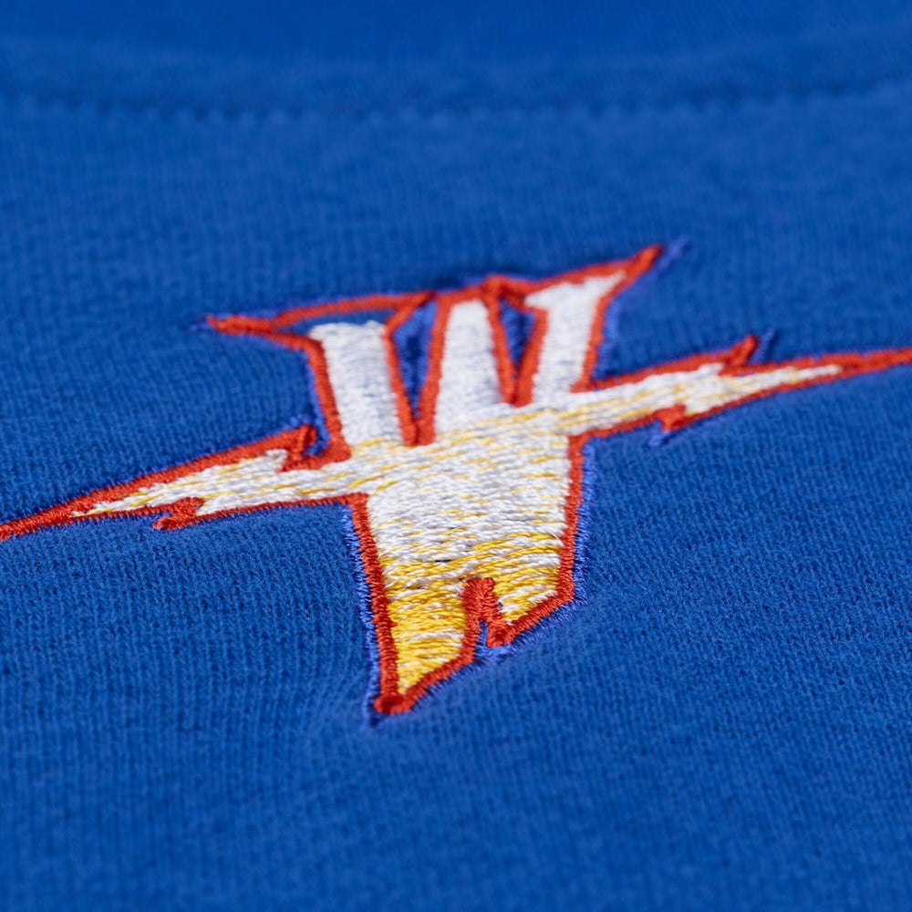 Golden State Warriors Women's Hardwood Classics Script Lightweight Sweatshirt Royal - NBA