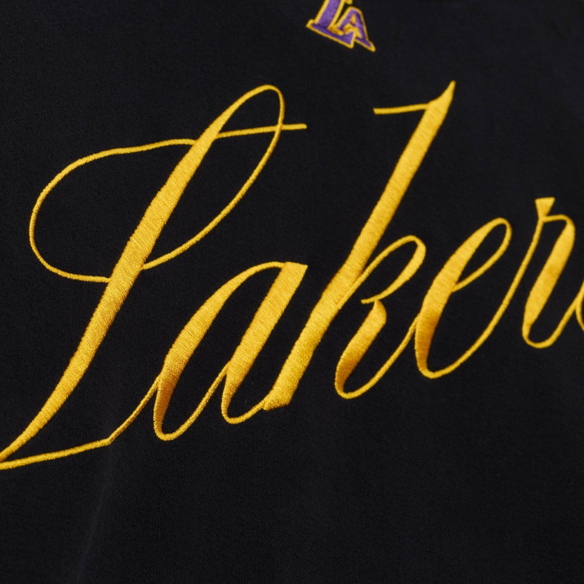 Los Angeles Lakers Women's Hardwood Classics Script Lightweight Sweatshirt Black - NBA