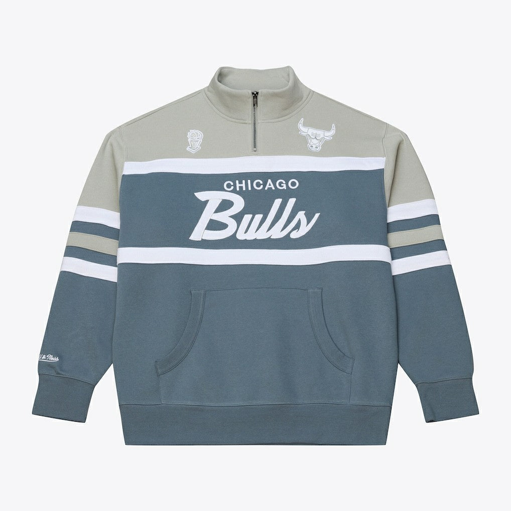 Chicago Bulls Thunderstorm Head Coach Quarter-Zip Jacket Blue - NBA