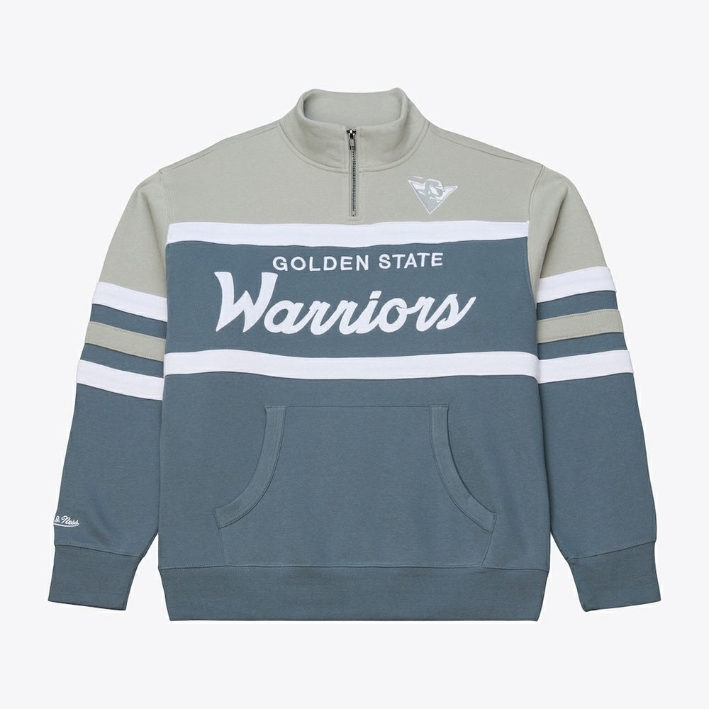 Golden State Warriors Thunderstorm Head Coach Quarter-Zip Jacket Blue - NBA