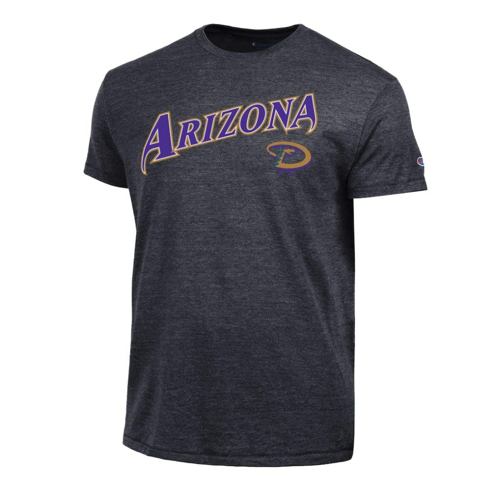 Arizona Diamondbacks Champion Cooperstown Wordmark Lockup Tri-Blend T-Shirt - MLB