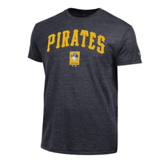 Pittsburgh Pirates Champion Cooperstown Wordmark Lockup Tri-Blend T-Shirt - MLB