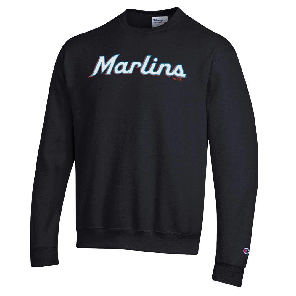Miami Marlins Champion Powerblend Wordmark Sweatshirt - MLB