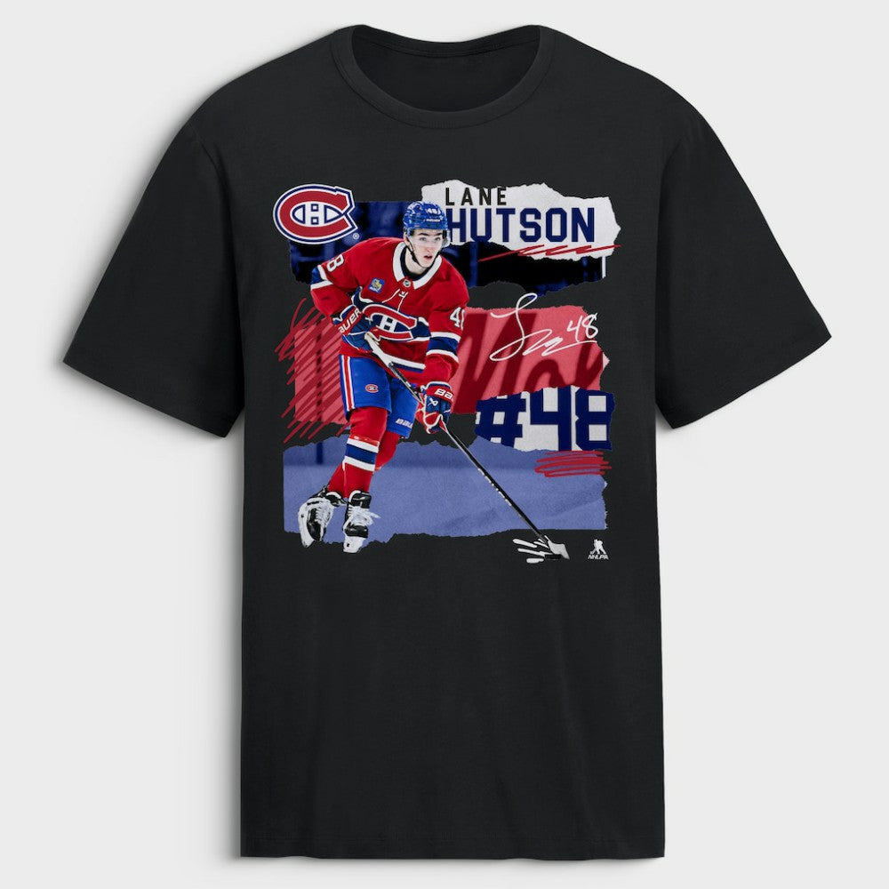Lane Hutson Montreal Canadiens Fresh Ice T-Shirt - Black - NHL