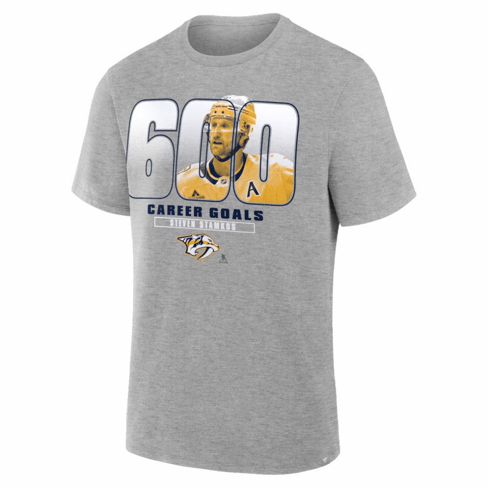 Steven Stamkos Nashville Predators 600th Career Goal T-Shirt - Gray - NHL