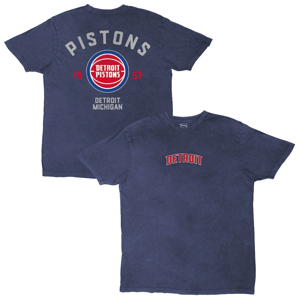 Detroit Pistons Stadium Essentials Unisex Get Back Vintage T-Shirt Blue - NBA