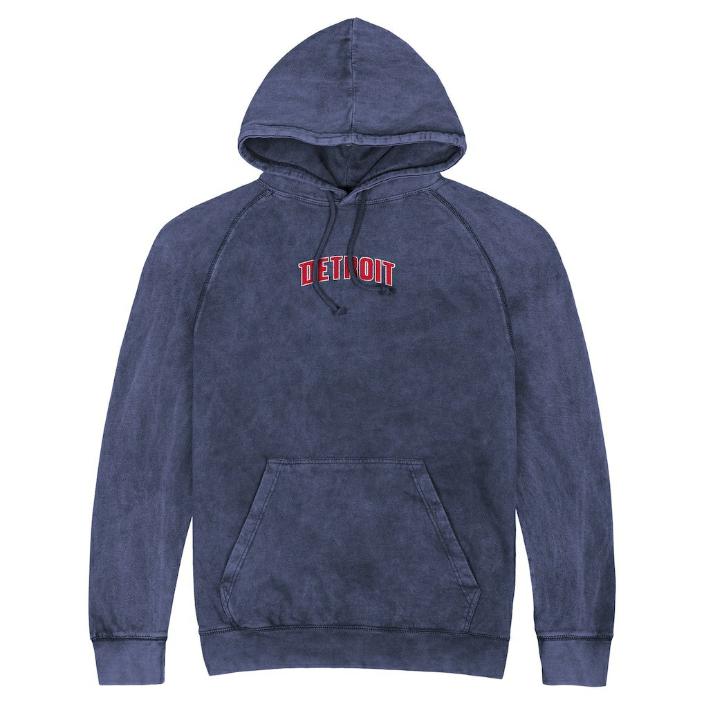 Detroit Pistons Stadium Essentials Unisex Get Back Vintage Raglan Hoodie Blue - NBA