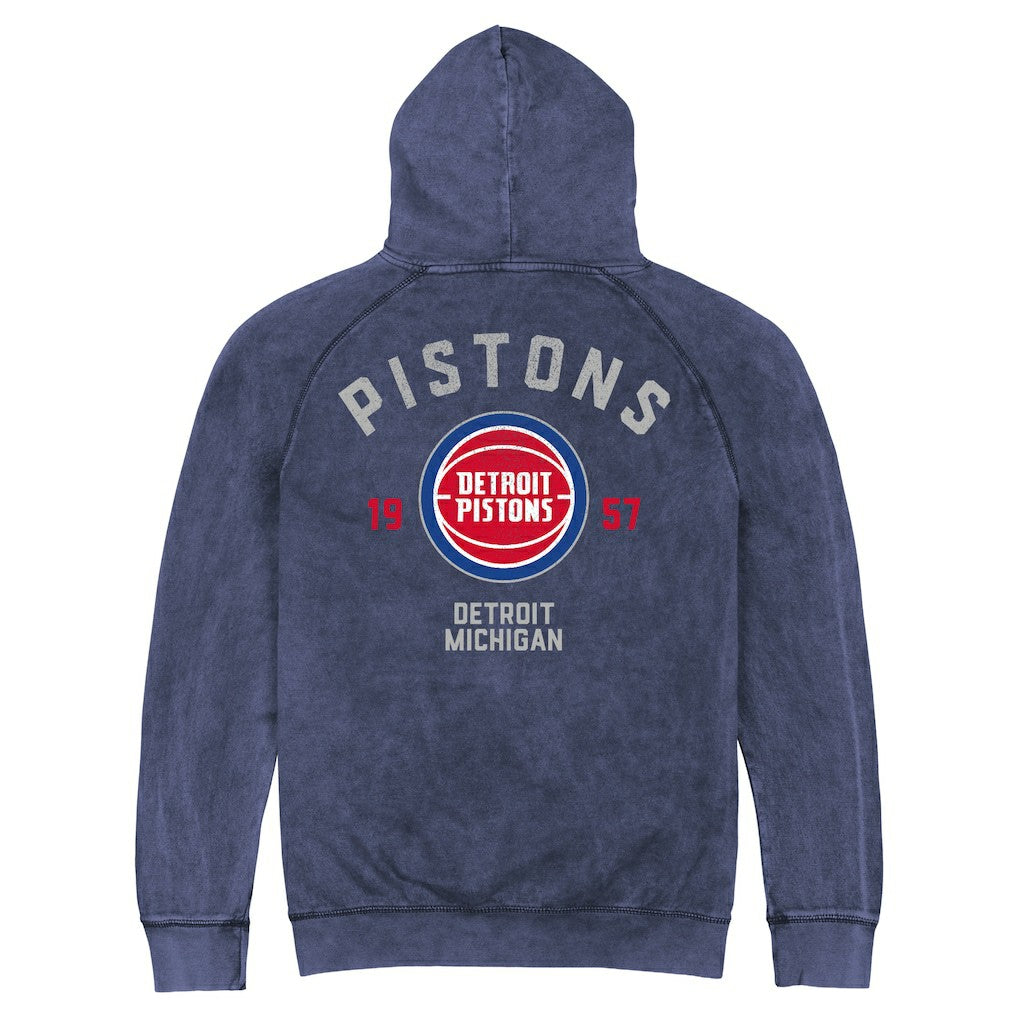 Detroit Pistons Stadium Essentials Unisex Get Back Vintage Raglan Hoodie Blue - NBA