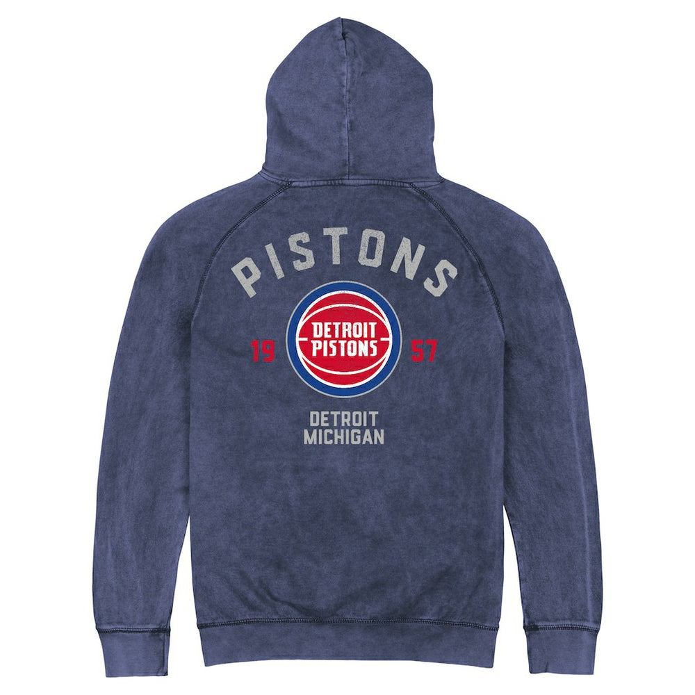 Detroit Pistons Stadium Essentials Unisex Get Back Vintage Raglan Hoodie Blue - NBA