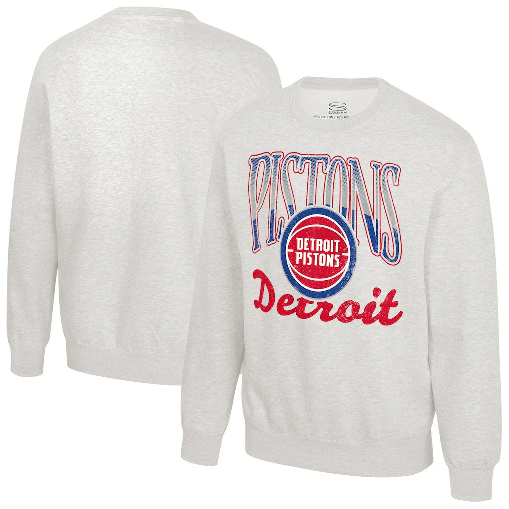 Detroit Pistons Stadium Essentials Unisex Sky High Fleece Sweatshirt Oatmeal - NBA