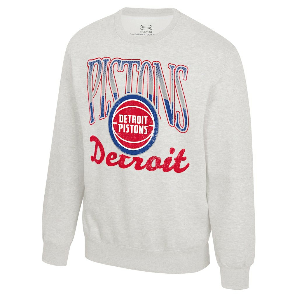Detroit Pistons Stadium Essentials Unisex Sky High Fleece Sweatshirt Oatmeal - NBA