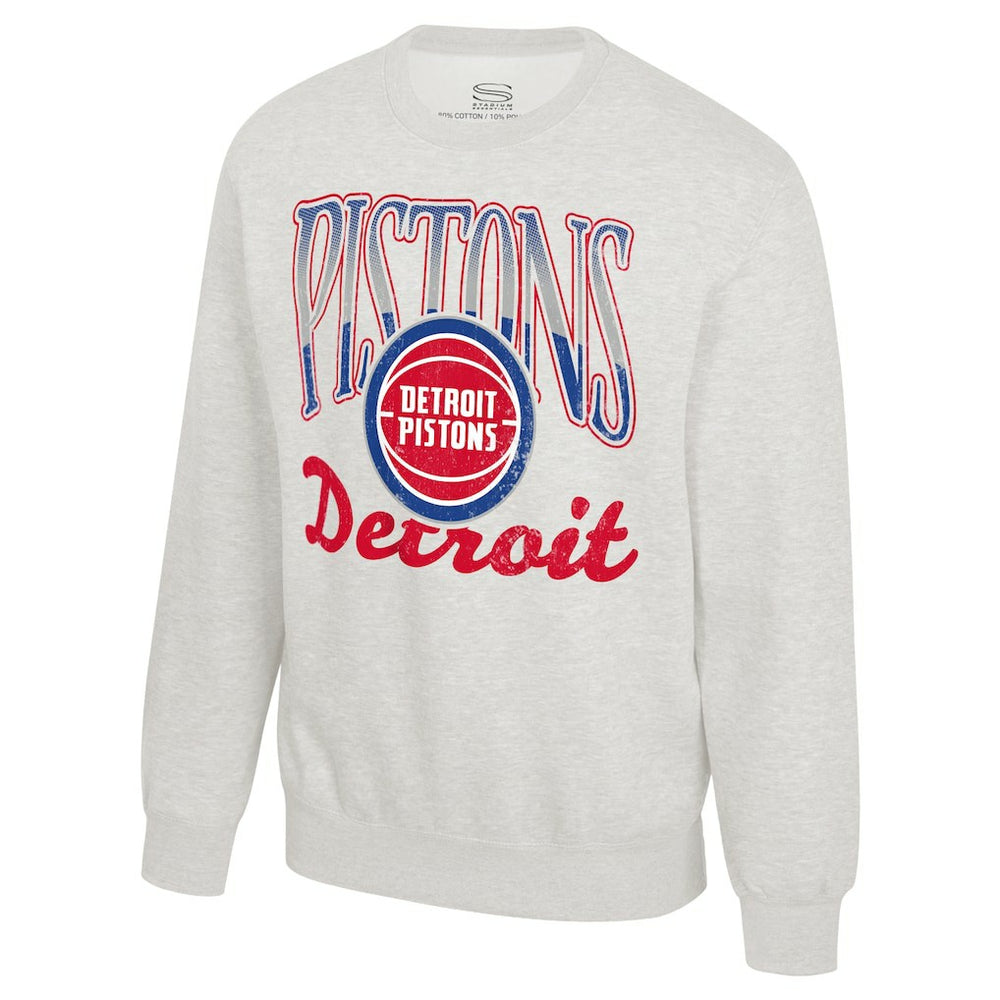 Detroit Pistons Stadium Essentials Unisex Sky High Fleece Sweatshirt Oatmeal - NBA