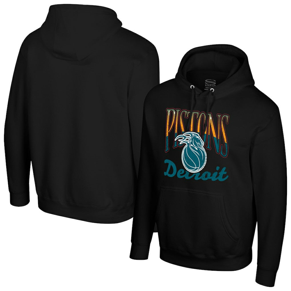 Detroit Pistons Stadium Essentials Unisex Sky High Hoodie Black - NBA