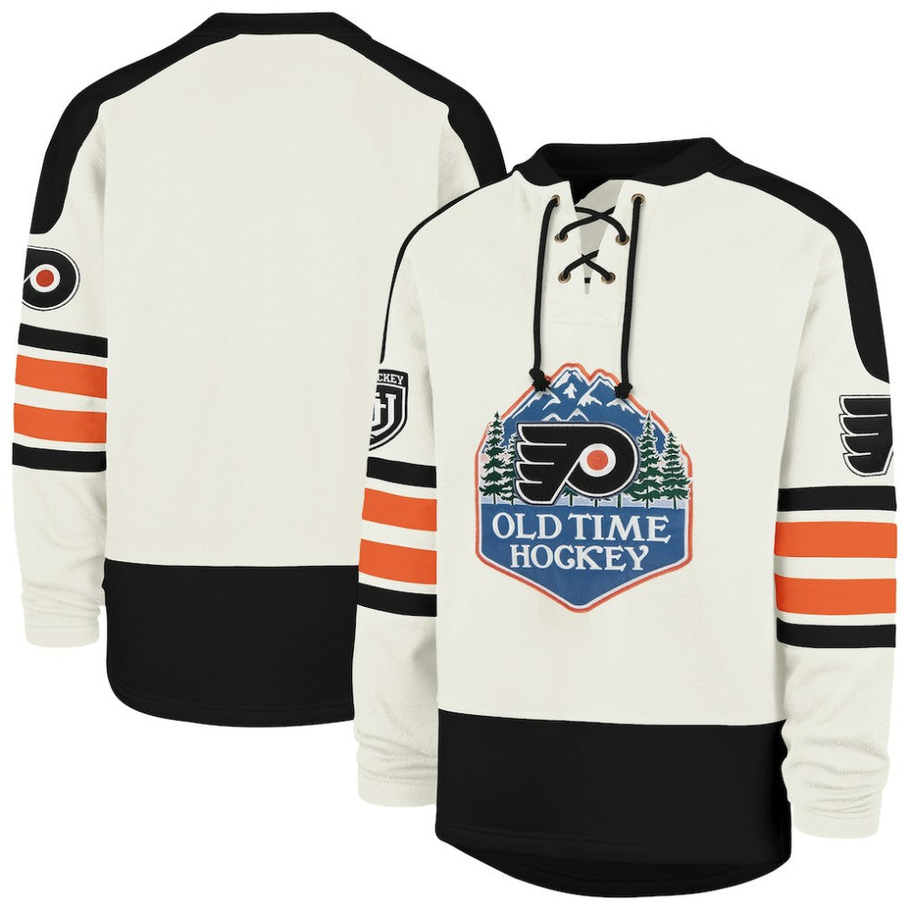Philadelphia Flyers '47 Pond Hockey Trio Eternal Lacer Sweatshirt - Cream - NHL