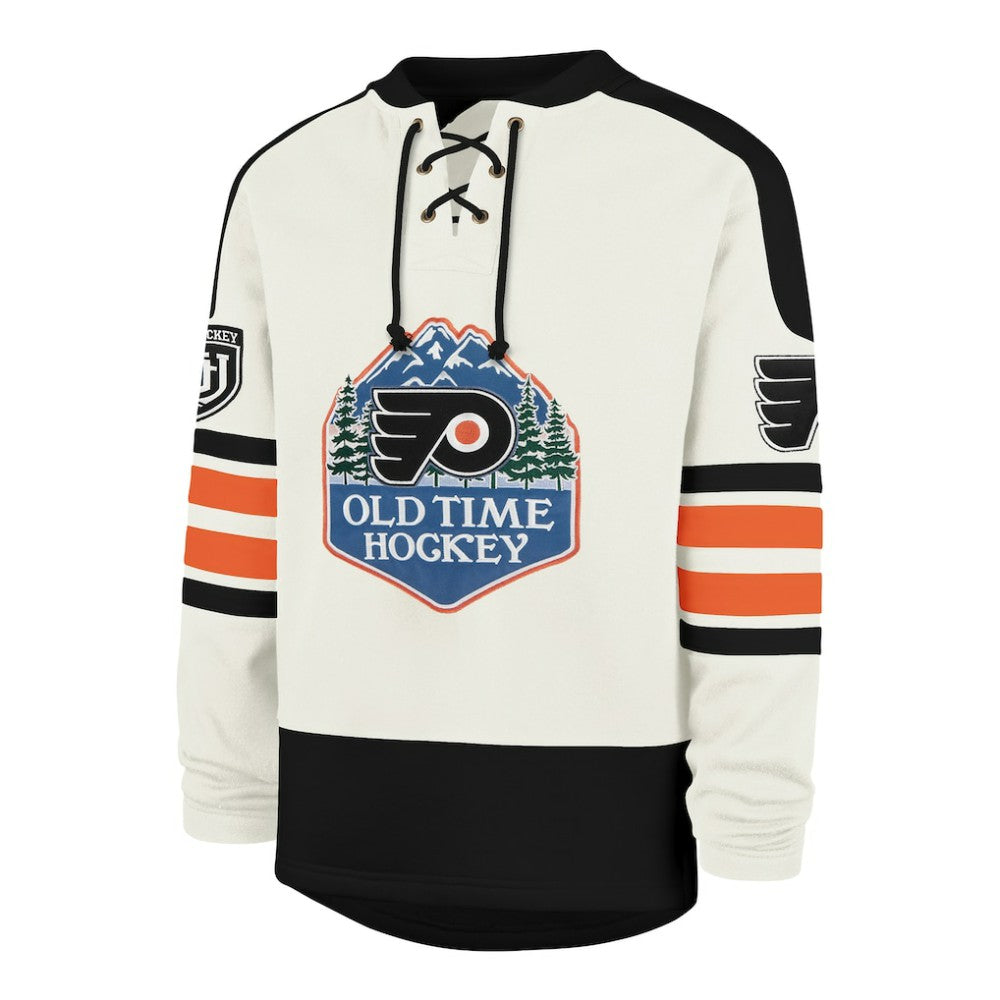 Philadelphia Flyers '47 Pond Hockey Trio Eternal Lacer Sweatshirt - Cream - NHL