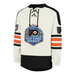 Philadelphia Flyers '47 Pond Hockey Trio Eternal Lacer Sweatshirt - Cream - NHL