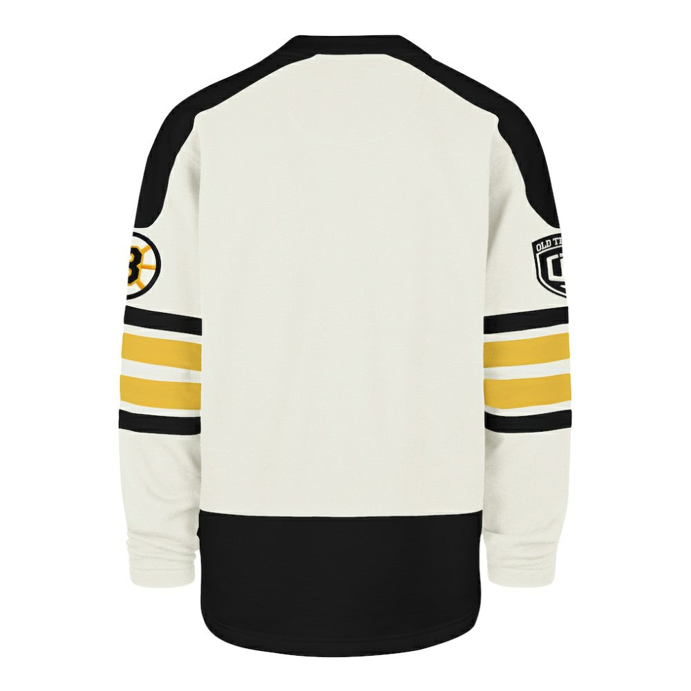 Boston Bruins '47 Pond Hockey Trio Eternal Lacer Sweatshirt - Cream - NHL