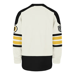 Boston Bruins '47 Pond Hockey Trio Eternal Lacer Sweatshirt - Cream - NHL