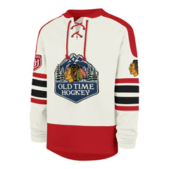 Chicago Blackhawks '47 Pond Hockey Trio Eternal Lacer Sweatshirt - Cream - NHL