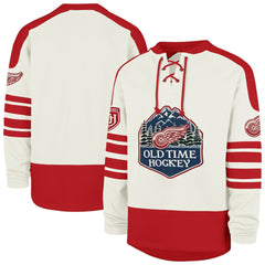 Detroit Red Wings '47 Pond Hockey Trio Eternal Lacer Sweatshirt - Cream - NHL